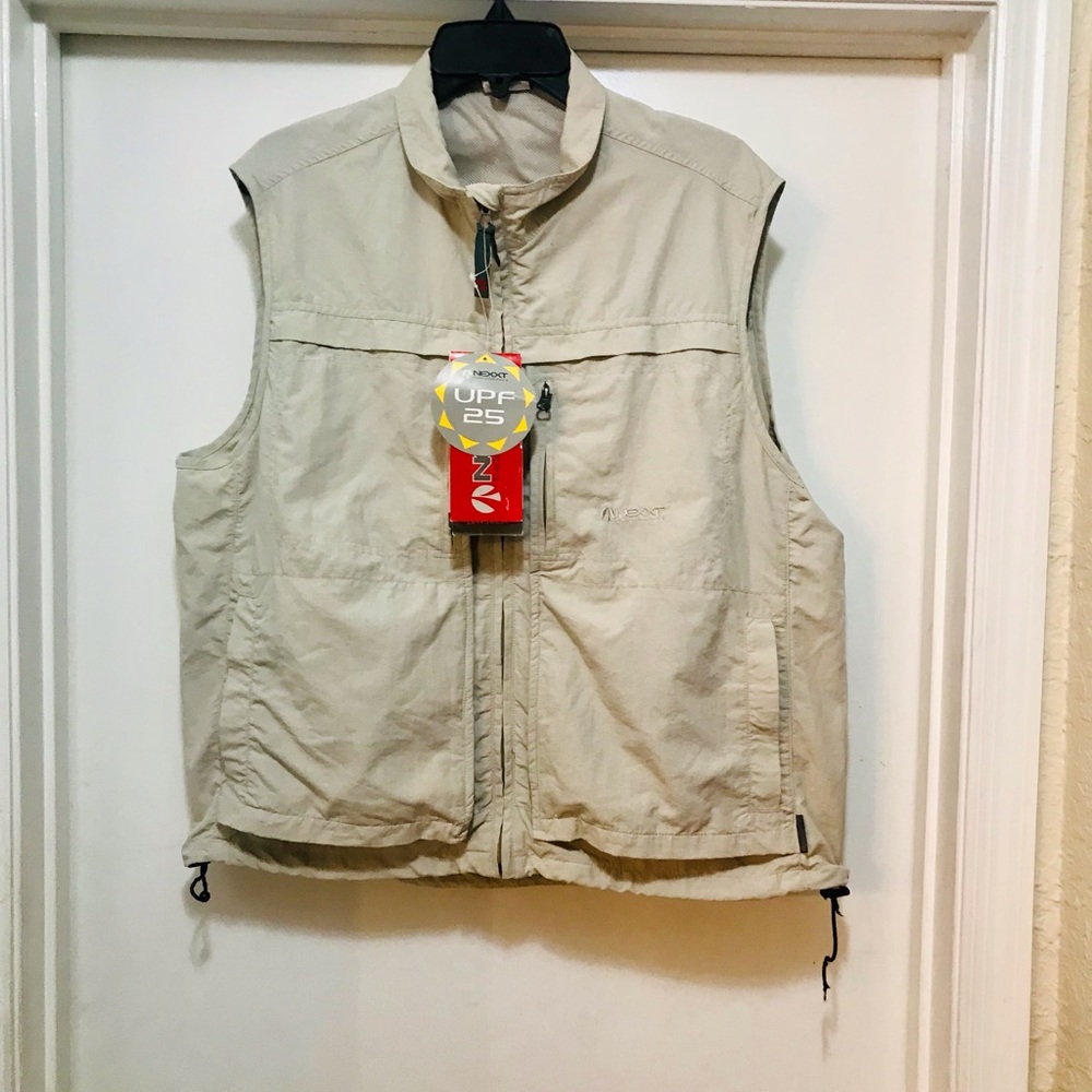 Nexxt performance fishing vest khaki New mens small